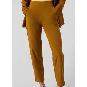 Athleta Mustard Yellow Brooklyn Ankle Pants Womens Size 14 Tall